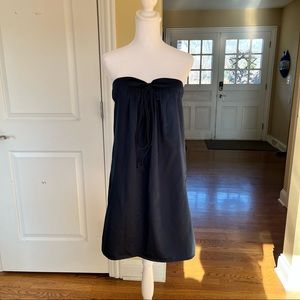 Navy blue Gap dress. Can be strapless or tie at the neck